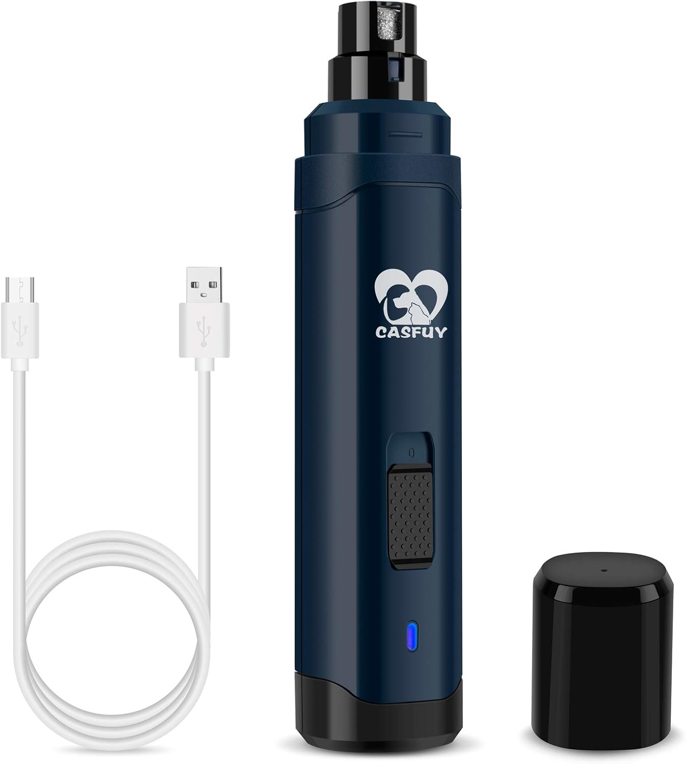 Casfuy — Lima de uñas eléctrica para perros y gatos (Azul oscuro)