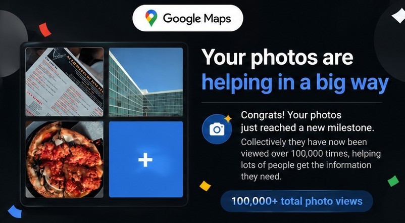 100,000+ total photo views on Google Maps