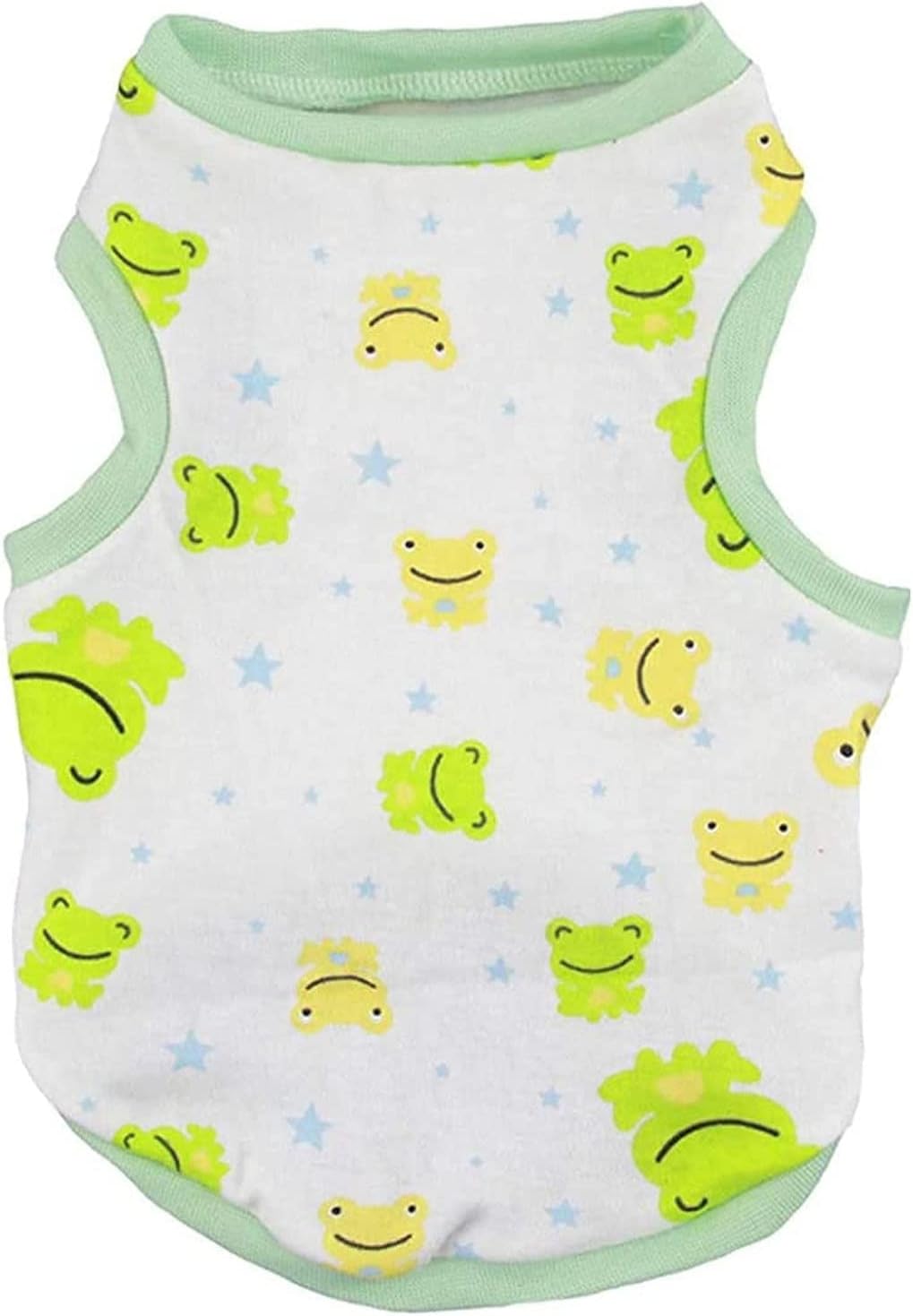 Camiseta sin mangas para perro pequeño (Rana verde, S)